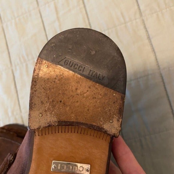 Men’s Gucci Brown Suede Bit Loafer main image 4